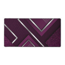 Lila Geometric Desk Mat - Modern Office Decor