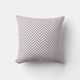 Lila Geometric Herringbone Mönster Kudde