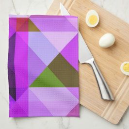 Lila Geometric Kitchen Towel Kökshandduk