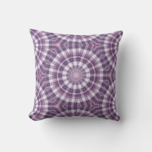 Lila Geometric Mandala Dekorativ kudde 16 tum x 16