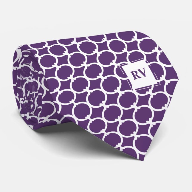 Lila Geometric Monogrammed Slips (Rullad)
