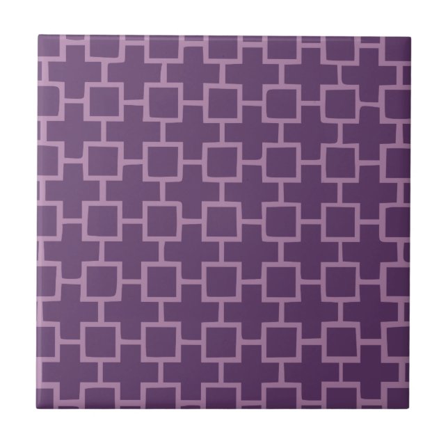 Lila Geometric Mönster Kakelplatta (Framsidan)
