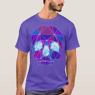 Lila Geometric Skull T Shirt
