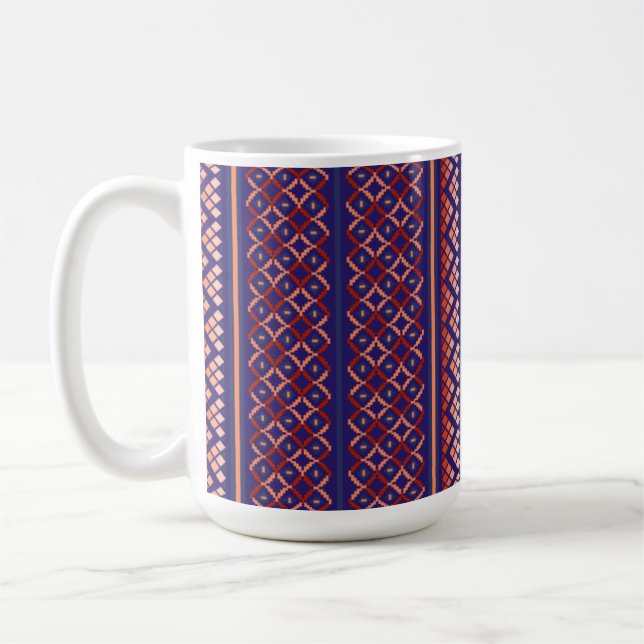 Lila geometrisk designmugg kaffemugg (Vänster)