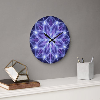 Lila Geometrisk Mandala Väggur