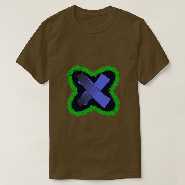 Lila Geometrisk X T Shirt (Design framsida)