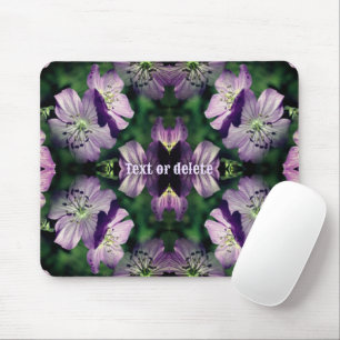 Lila Geranium Flower Art Multiplied Personlig Musmatta