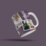 Lila gif för modern elegant med flera fotogrupper kaffemugg<br><div class="desc">Modern snyggt med flera fotofamiljers hemdekorpresenter i eleganten. Modern lila färg kan ändras.</div>