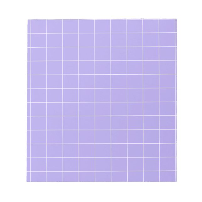 Lila Gingham Checkered Classic Stationery Anteckningsblock (Framsida)