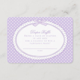 Lila Gingham Coquette Blöja-Lottteri Tilläggskort