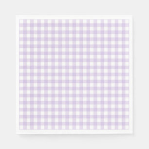 Lila Gingham Coquette Slöja Party Efterrätt Pappersservett
