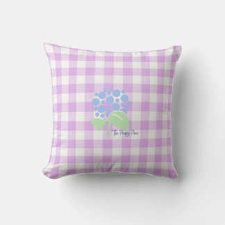 lila gingham Dekorativ kudde