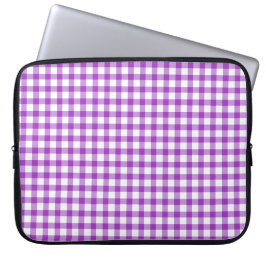 Lila Gingham Land Chic Laptop Sleeve