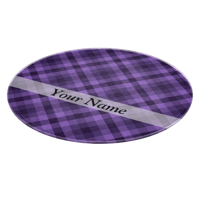 Lila gingham mönster (Hörn)