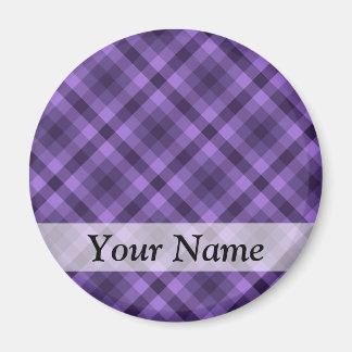 Lila gingham mönster magnet