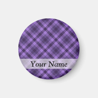 Lila gingham mönster magnet