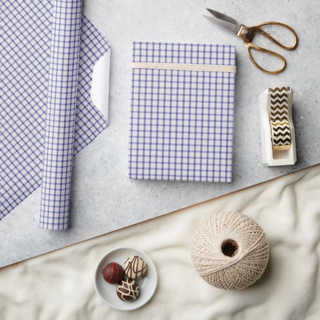 Lila Gingham Presentpapper (Hantverk)