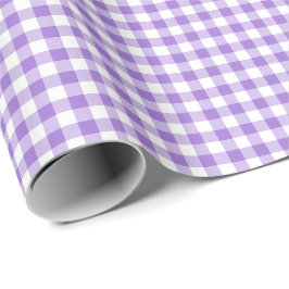 Lila Gingham Rutigt Mönster Presentpapper