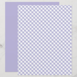 Lila Gingham Scrapbook Papper