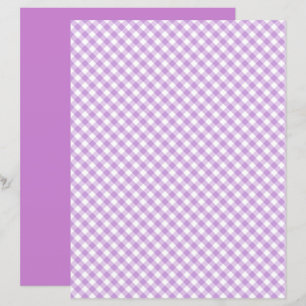 Lila Gingham Scrapbookpapper