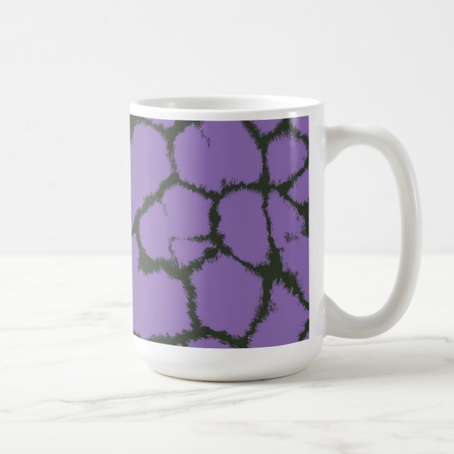 Lila Giraff Pälsmönster Kaffemugg (Höger)
