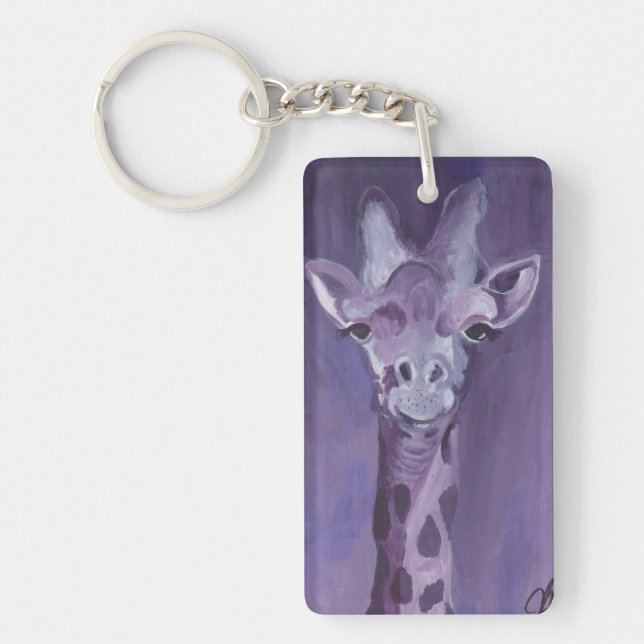 Lila Giraffe Nyckelring (Framsidan)