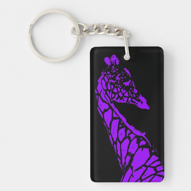 Lila Giraffe Nyckelring (Framsidan)