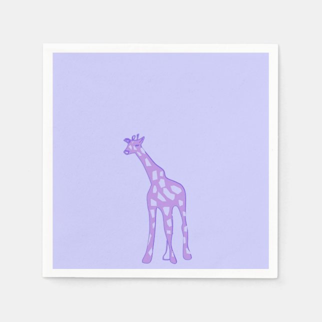 lila giraffe pappersservett (Framsidan)
