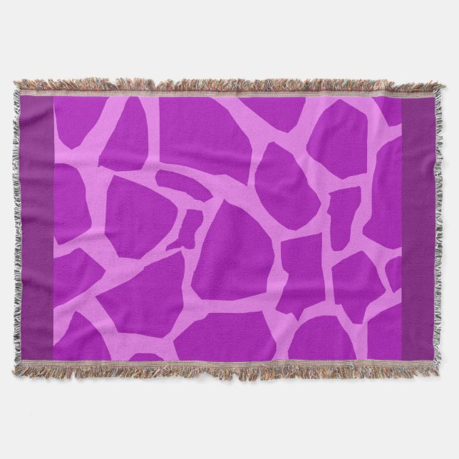 Lila Giraffe Struktur Throw Blanket Mysfilt (Framsidan)