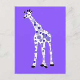 LILA Giraffe Vykort