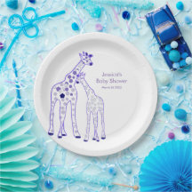 lila giraffes - babydusch