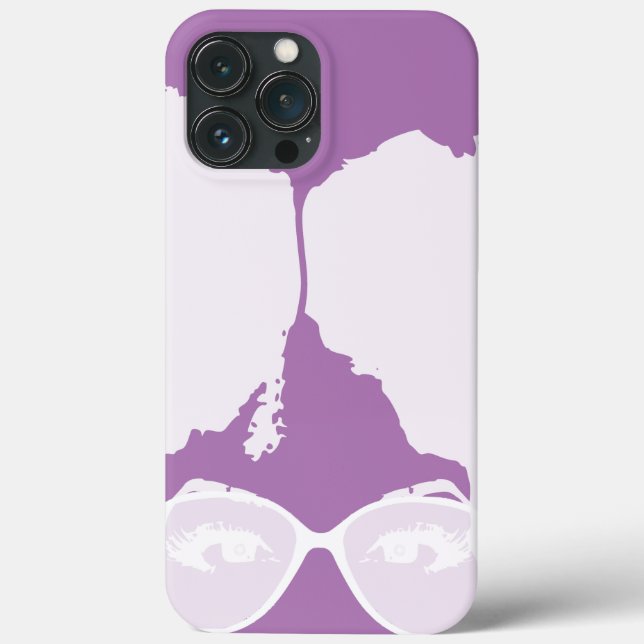 lila Girl with Afro with White Sunglasses (Baksida)