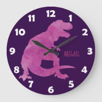 Lila Girls Watercolor Dinosaur Personlig Kids