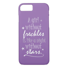 Lila Girly Freckles and Stars Quote