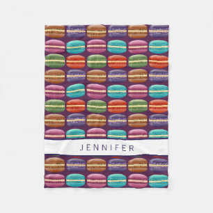 Lila Girly Glitter Macaron Cookies Fleecefilt