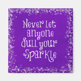 Lila Girly inspirational Gnistra Quote Magnet