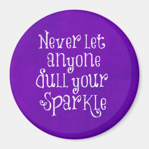 Lila Girly inspirational Gnistra Quote Magnet
