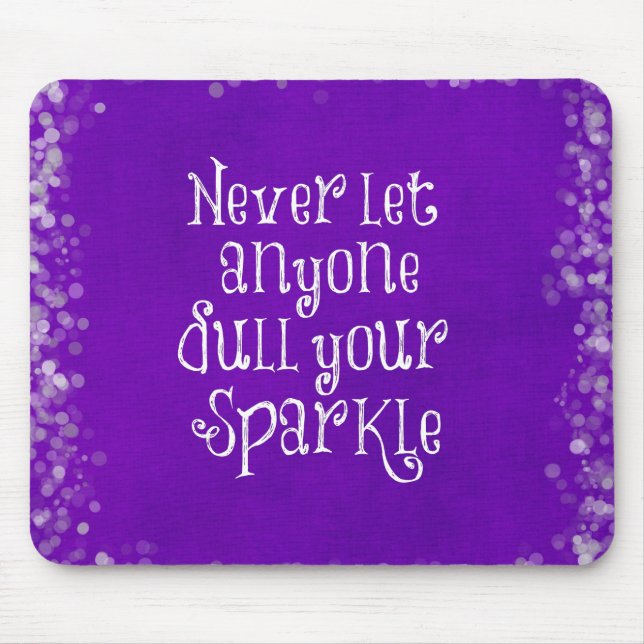 Lila Girly inspirational Gnistra Quote Musmatta (Framsidan)