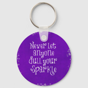 Lila Girly inspirational Gnistra Quote Nyckelring