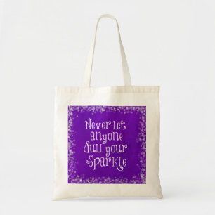Lila Girly inspirational Gnistra Quote Tygkasse