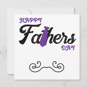 Lila Glad fadersdag gratulationskort Kort