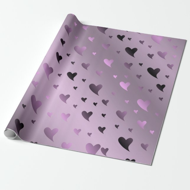 lila, glänsande, stjärnor, metall, struktur, lila, presentpapper (Utrullad)