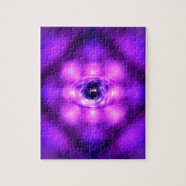 Lila-glappande atom pussel (Vertikal)