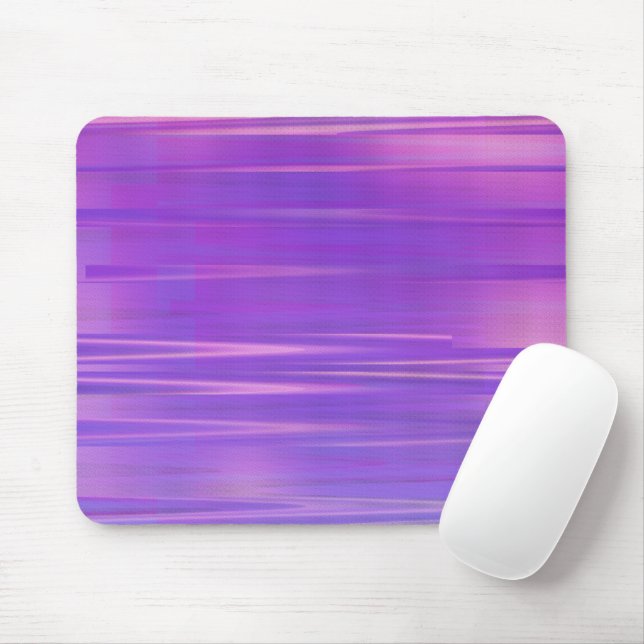 Lila Glitch Art Vaporwave Aesthetic Vågrät Musmatta (Med mus)