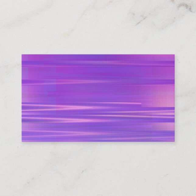 Lila Glitch Art Vaporwave Estetisk Horisontell Visitkort (Framsida)