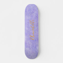 Lila Glitter Aerosol Paint Skateboard