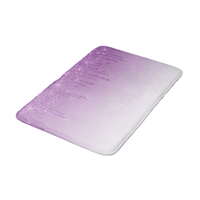 Lila Glitter Bath Mat Badrumsmatta (Vinklad)