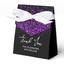 Lila Glitter Black Birthday Tack