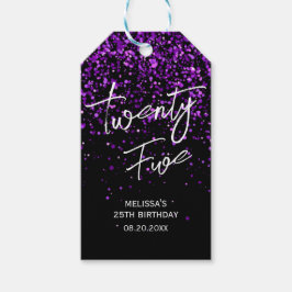 Lila Glitter Black vid alla åldrar Presentetikett