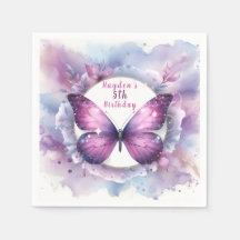 Lila Glitter Butterfly - födelsedag